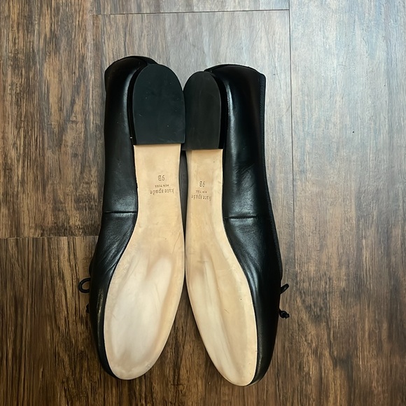 One day only! EUC KATE SPADE NEW YORK Honey Ballet Flats Bows Black Leather 9 - Picture 6 of 16